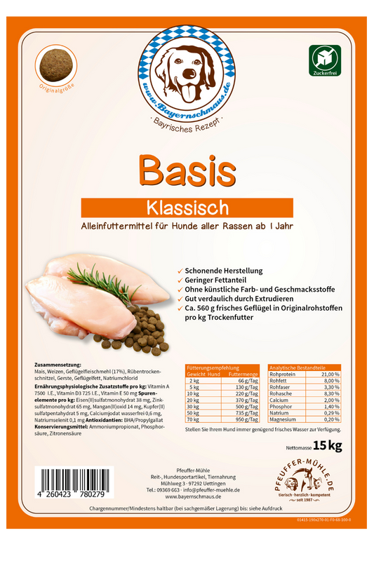Pfeuffers Bayernschmaus Hundefutter Basiskrokette