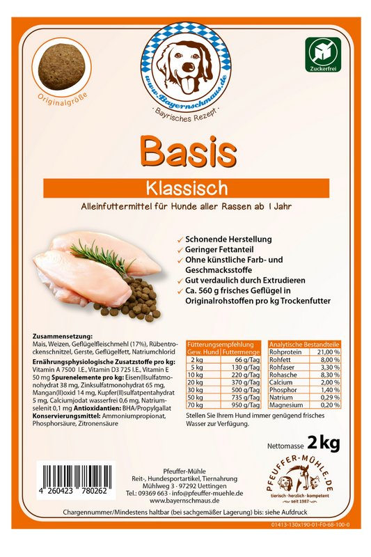 Pfeuffers Bayernschmaus Hundefutter Basiskrokette