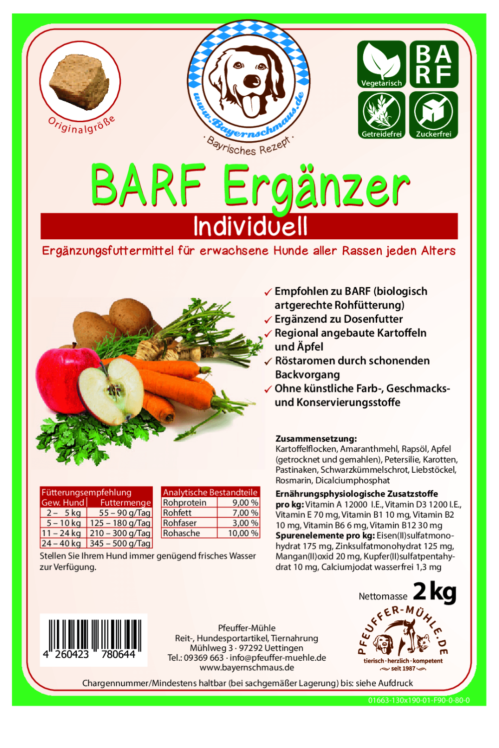 Pfeuffers Bayernschmaus BARF Ergänzer
