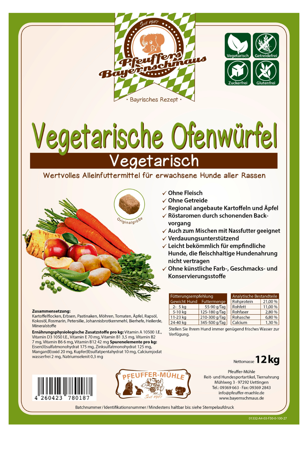 Pfeuffers Bayernschmaus Vegetarische Ofenwürfel