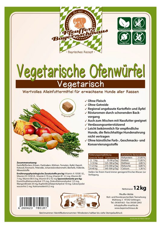Pfeuffers Bayernschmaus Vegetarische Ofenwürfel