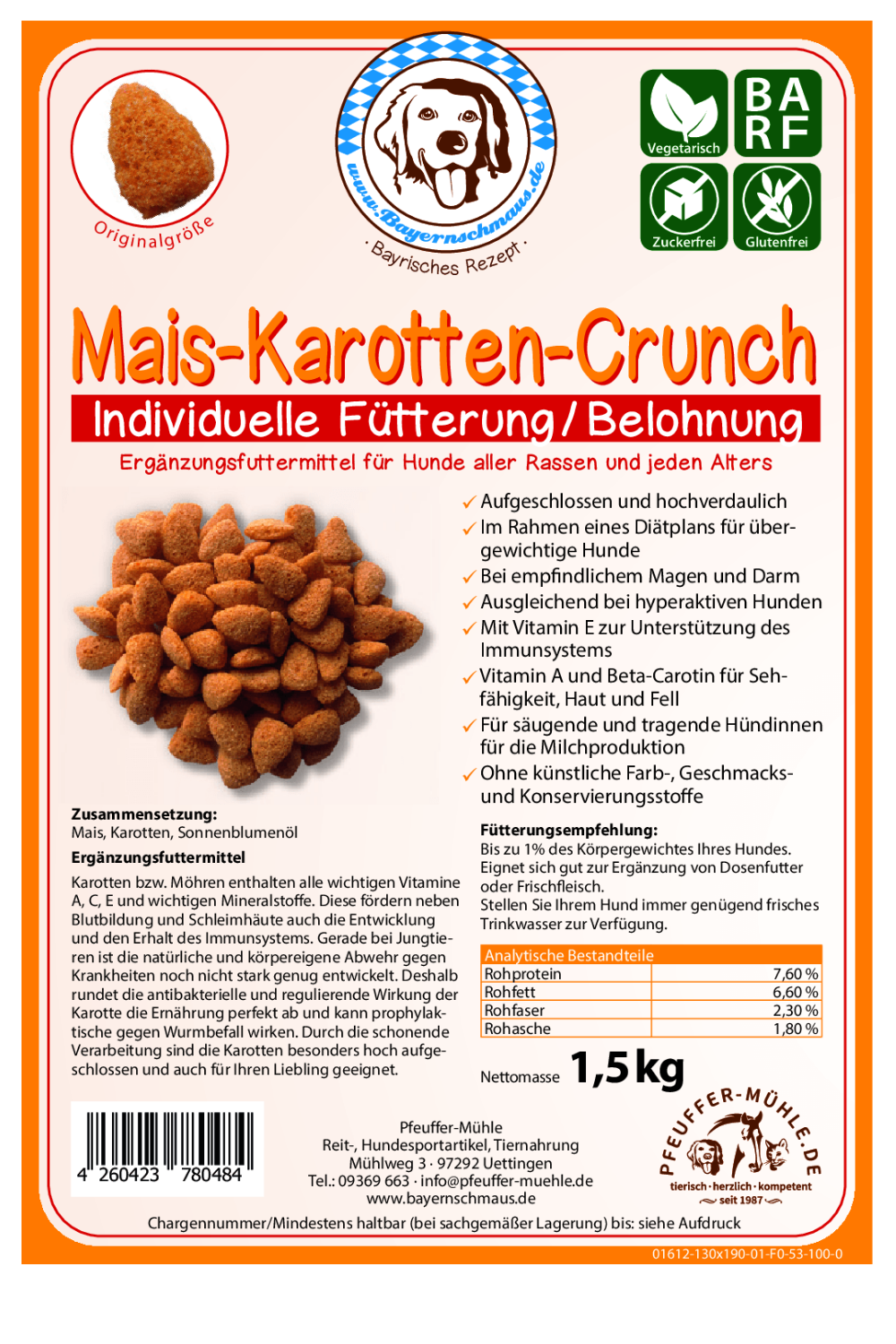Pfeuffers Bayernschmaus Mais Karotten Crunch