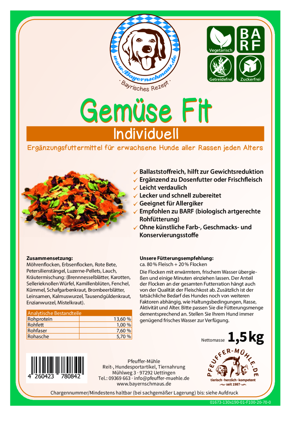 Pfeuffers Gemüse Fit Flocke