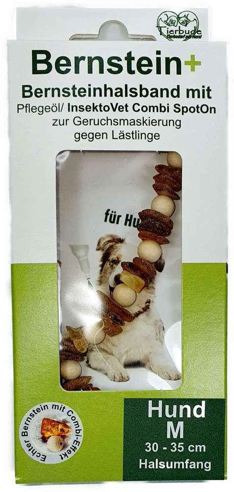 Bernsteinkette Hund S 25-30 cm