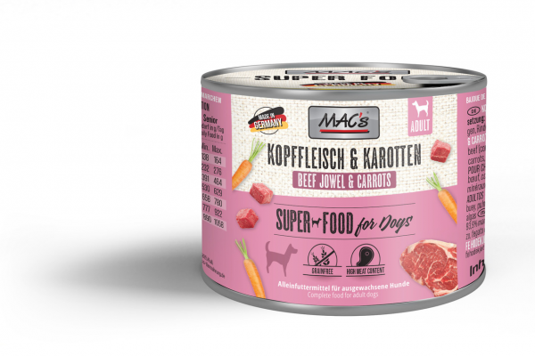 MAC´s Dog Kopffleisch & Karotten 200g