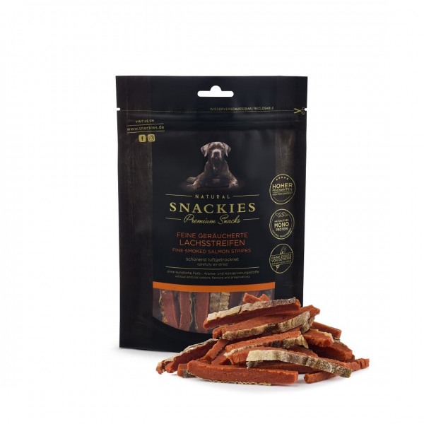 Snackies Feine geräucherte Lachsstreifen 170g