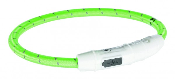 Flash Leuchtring USB, M–L: 45 cm/ø 7 mm, grün