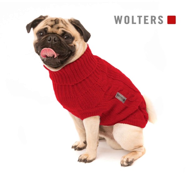 Wolters Zopf-Strickpullover 30cm rot