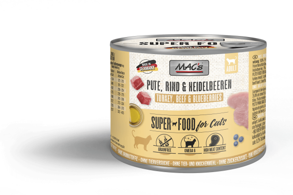 MACs Cat Pute, Rind & Heidelbeeren 200g