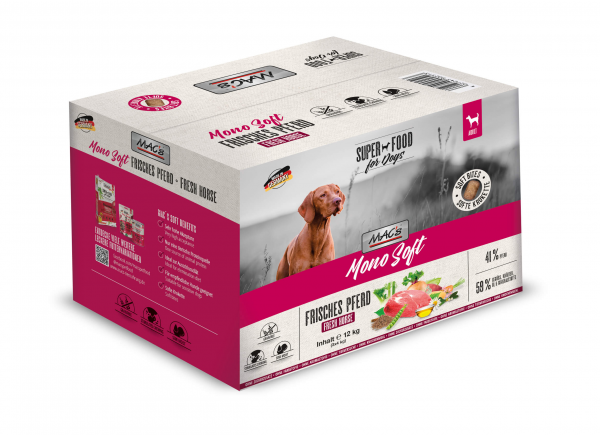 MAC''s DOG Mono Soft - Frisches Pferd 3 X 4Kg