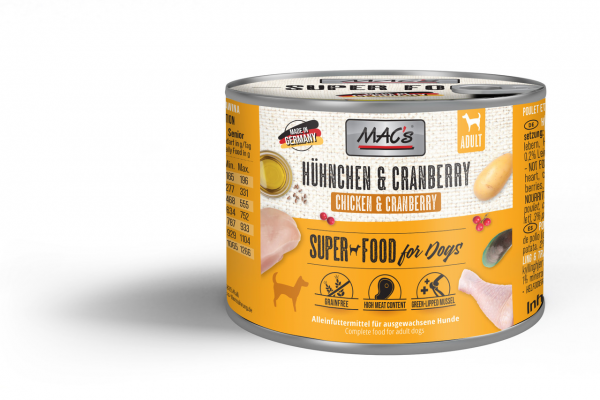 MAC´s Dog Hühnchen & Cranberry 200g